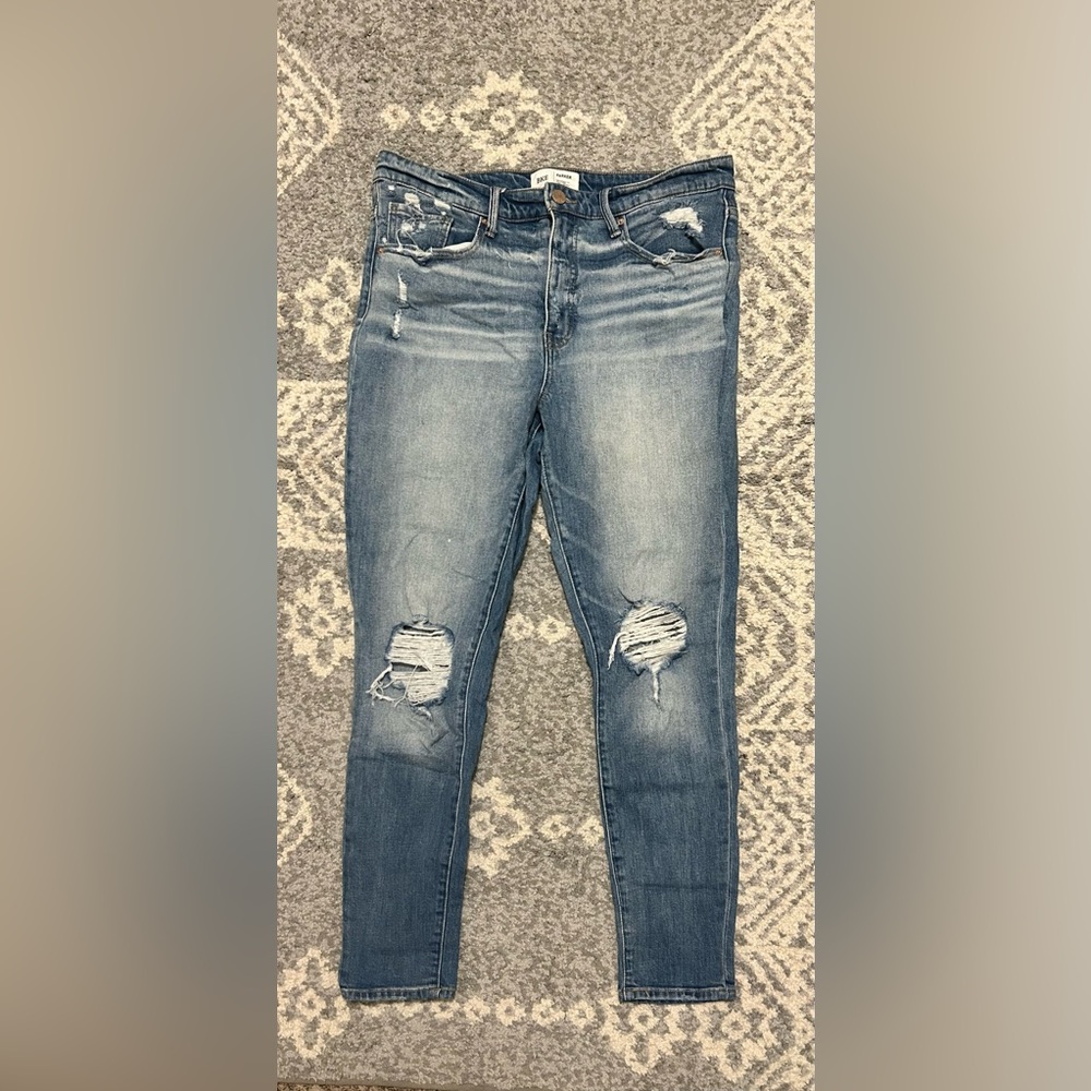 BKE Light Blue Distressed Skinny Jeans